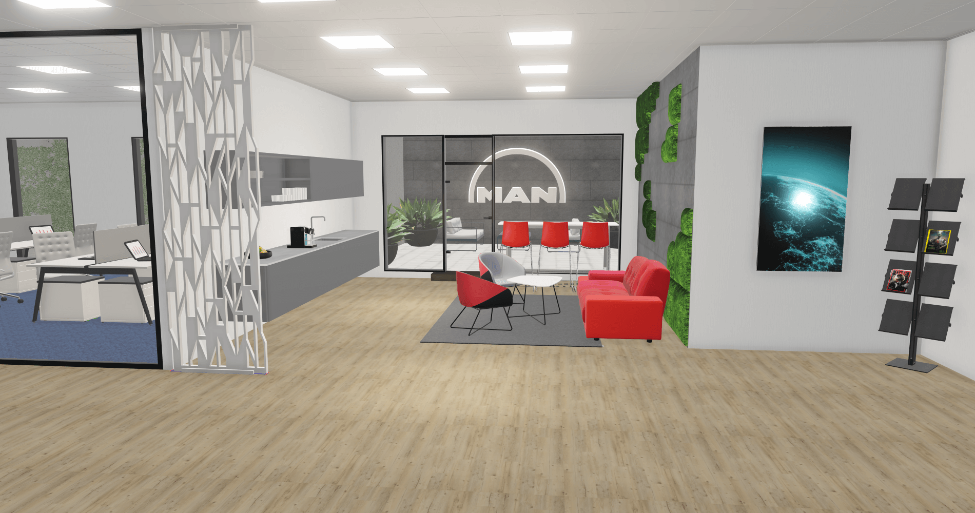 3D Planung Foyer MAN Austria